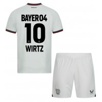 Camisa de time de futebol Bayer Leverkusen Florian Wirtz #10 Replicas 2º Equipamento Infantil 2023-24 Manga Curta (+ Calças curtas)